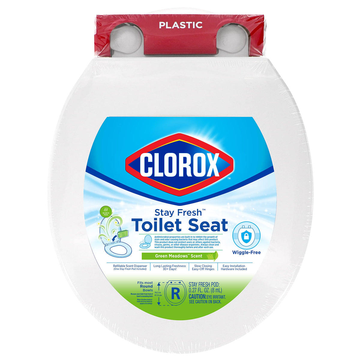 Clorox round-scented-seat-hinges upgrade for easy installation and secure fit