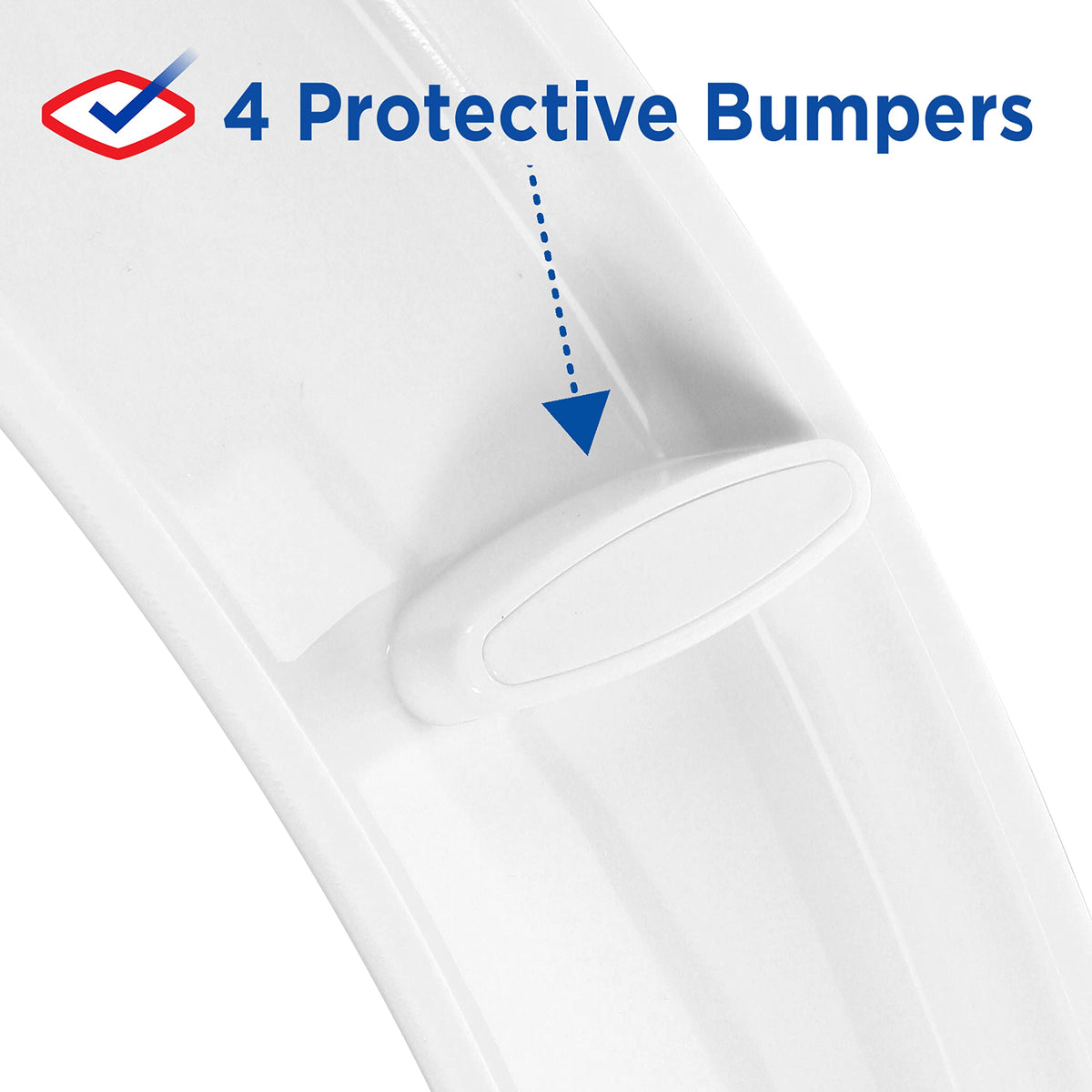 Clorox scratch-free bumpers protect porcelain while you wipe and sanitize