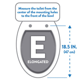 Clorox seat mounted on an elongated toilet demonstrating secure fit.