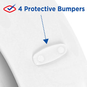 Clorox slow-close action reduces noise during operation.