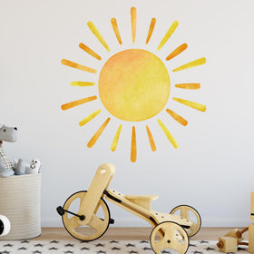Clothmile boho sun wall decal artistic sun on wall creates classroom cheer.