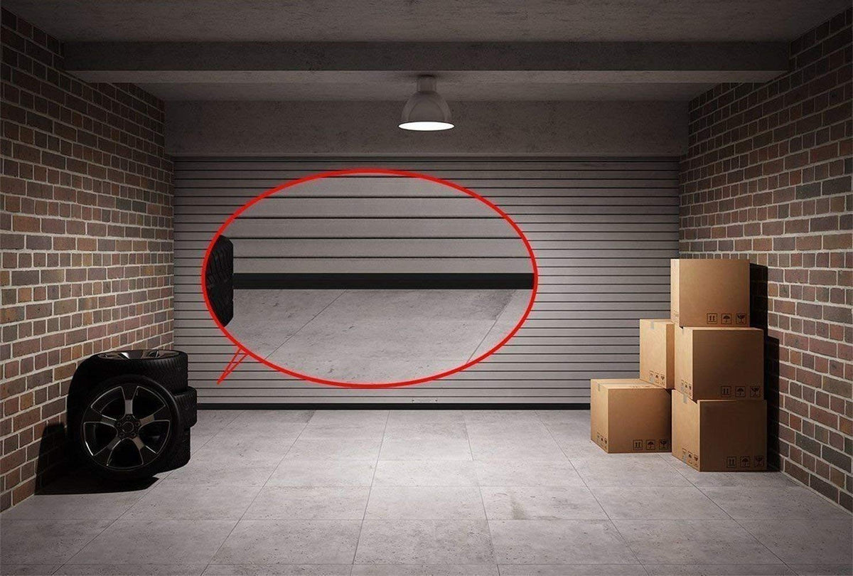 CloudBuyer black rubber seal installed along floor gap to reduce drafts