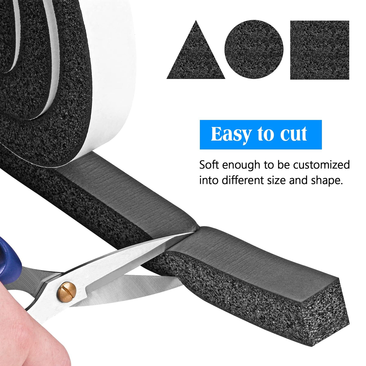 CloudBuyer neoprene foam tape close-up highlighting durable closed-cell structure.