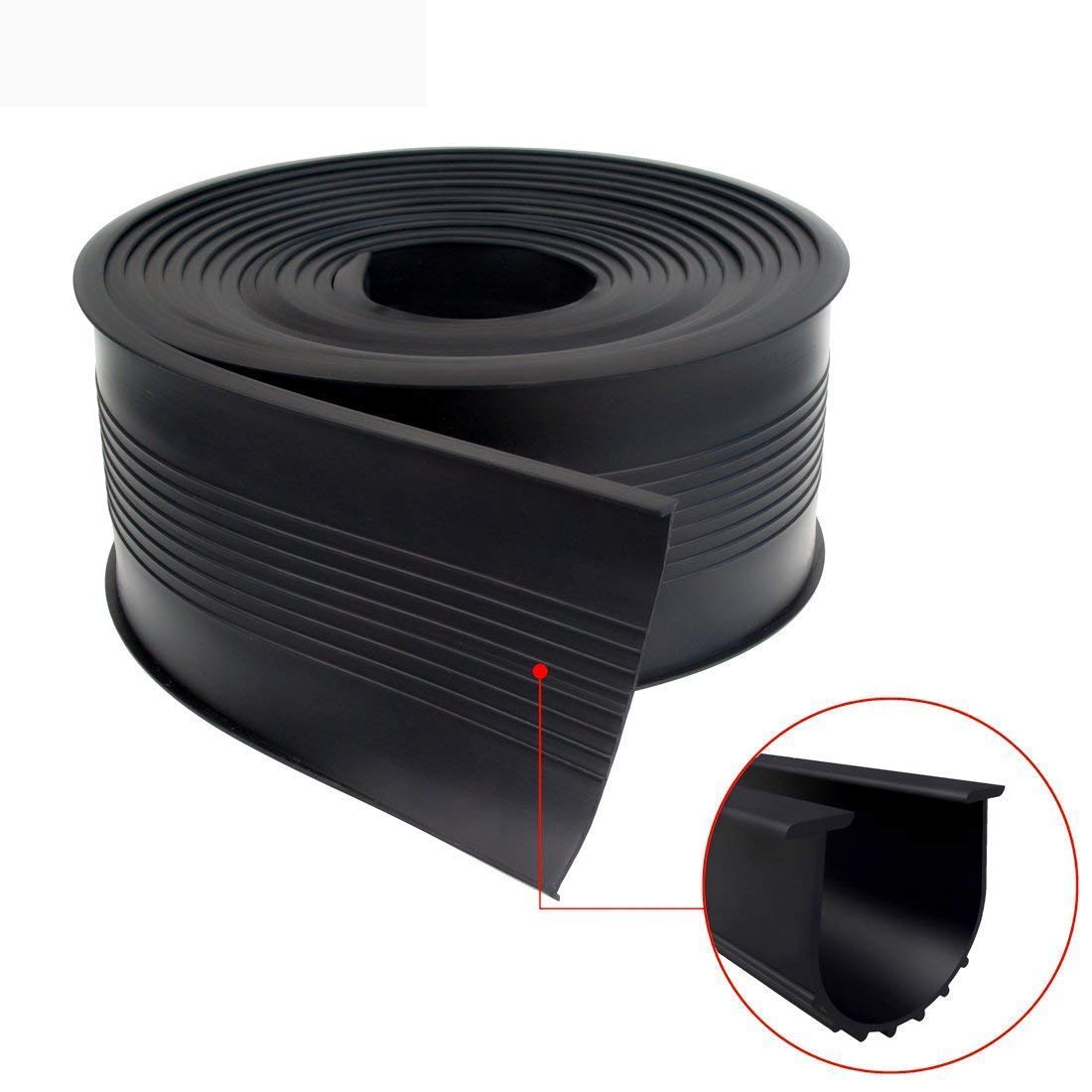 CloudBuyer universal garage seal T-end closeup highlighting durable rubber for long lasting weather protection