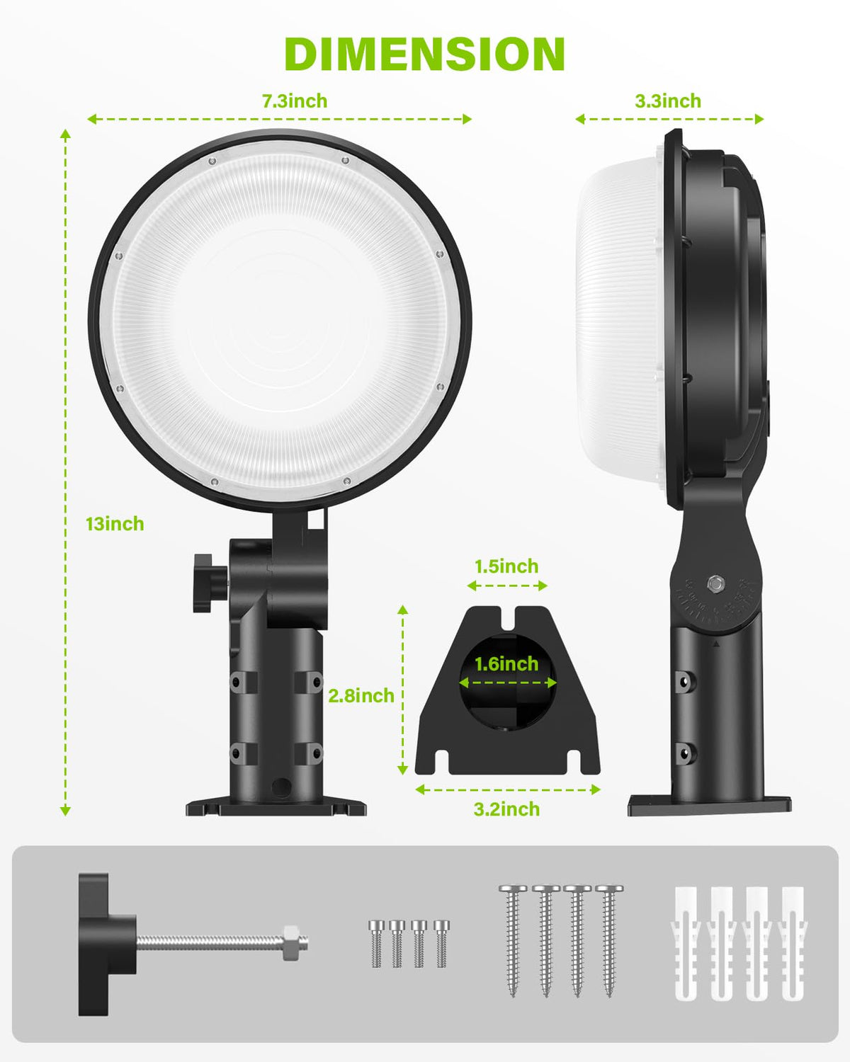 CloudError 150W LED Barn Light is IP65 waterproof and weather resistant.