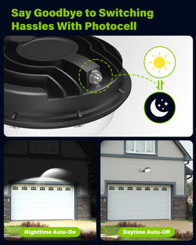 CloudError 150W LED Barn Light delivers wide-area illumination for yards and driveways.