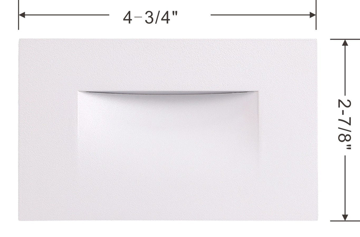 White finish blends with interiors while providing subtle illumination