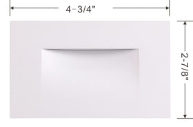 White finish blends with interiors while providing subtle illumination