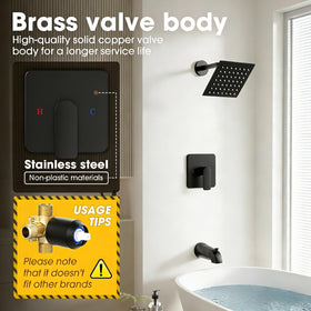 CloverSurge tub spout with diverter for tub-to-shower switching.