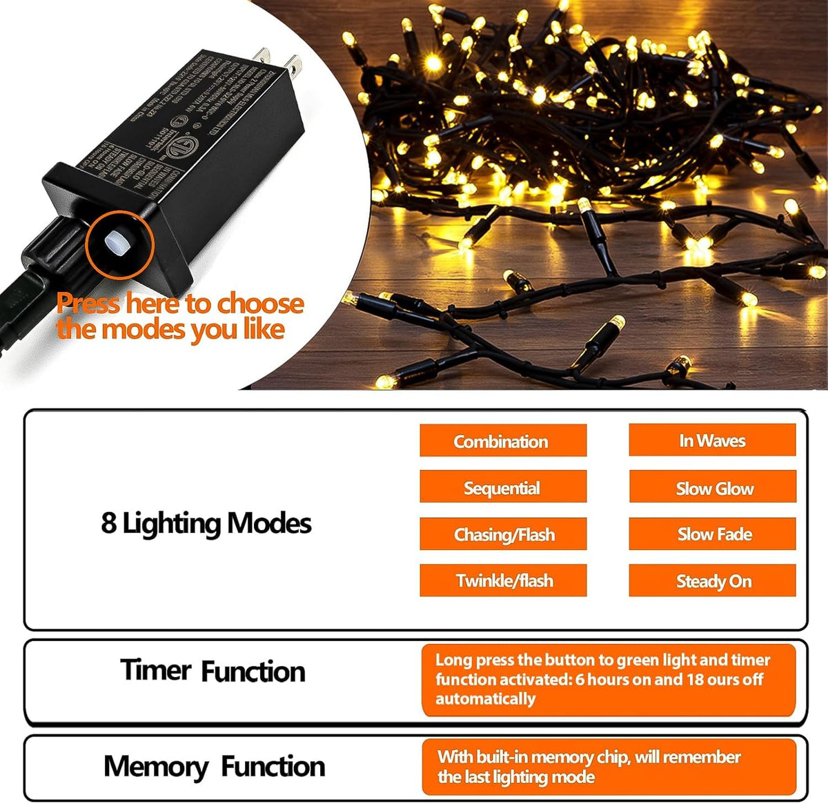 Clownya plug-in AC adapter enables easy, reliable setup.