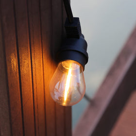 CLSETAIC S14 LED bulb with E26 base fits many fixtures.