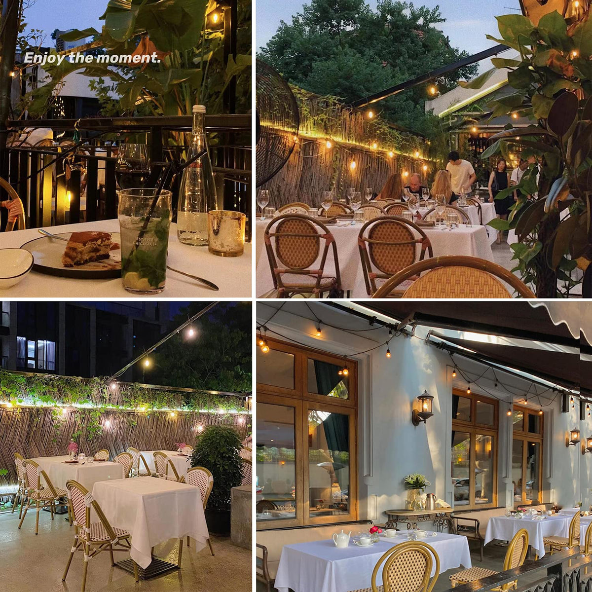 CLSETAIC S14 LED bulb in warm white 2200K creates cozy ambiance.
