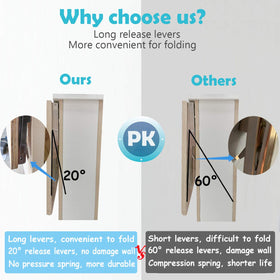 CLT folding brackets open showing sturdy triangle frame for heavy-duty support.