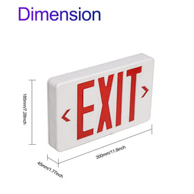 CM MZY double-face emergency exit sign back view readable from both directions