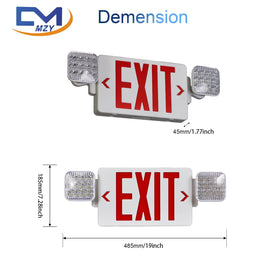 CM MZY exit sign with top back mounting and canopy