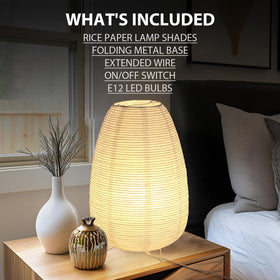 CMHSYTKE lamp with metal base offers sturdy support.