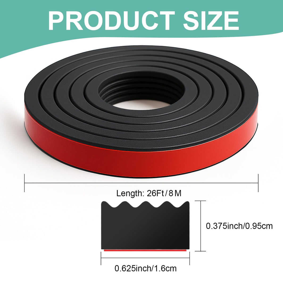 CMILAI ribbed EPDM foam seal for flexible curved or flat edges.