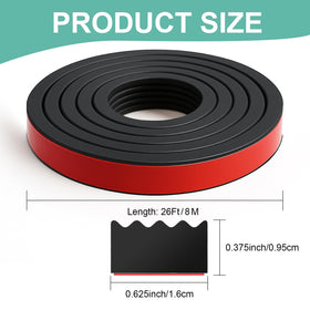CMILAI ribbed EPDM foam seal for flexible curved or flat edges.