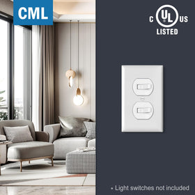 Easy-installation process shown for the CML wall plate.