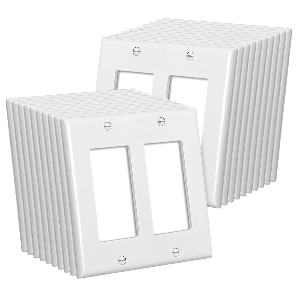 CML Hardware 2-gang decorator wall plate white 20-pack for a clean, updated look.