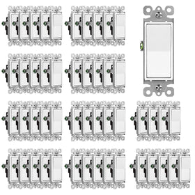 CML Hardware Decorator Wall Switch pack front view shows modern white finish for interiors