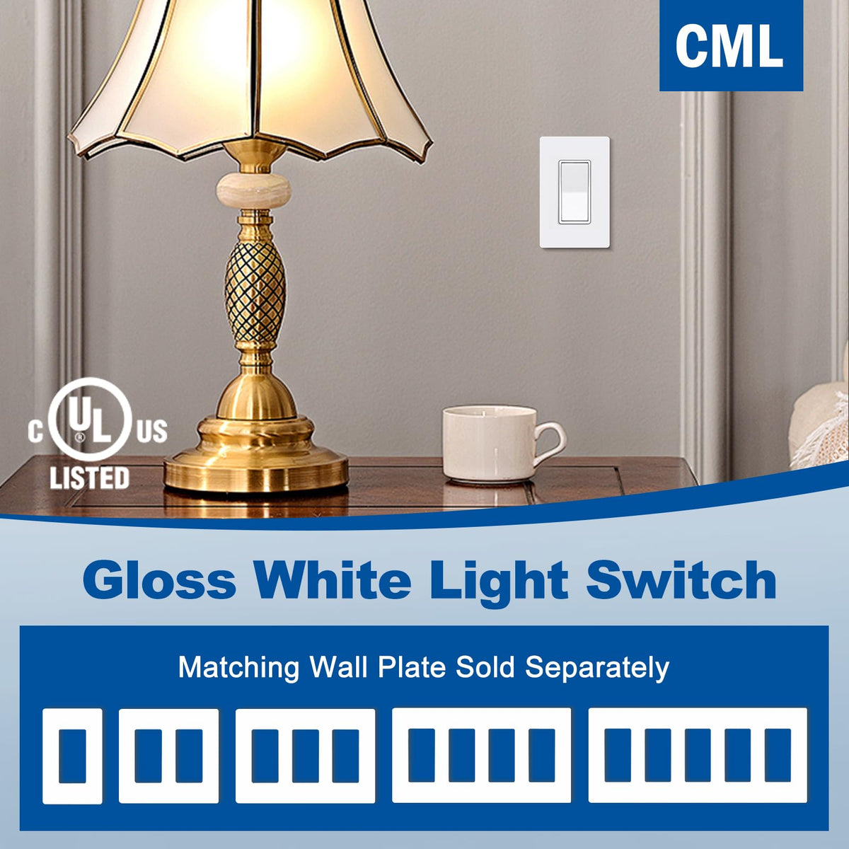 CML polycarbonate Decorator Switch demonstrates durable construction for high-traffic spaces