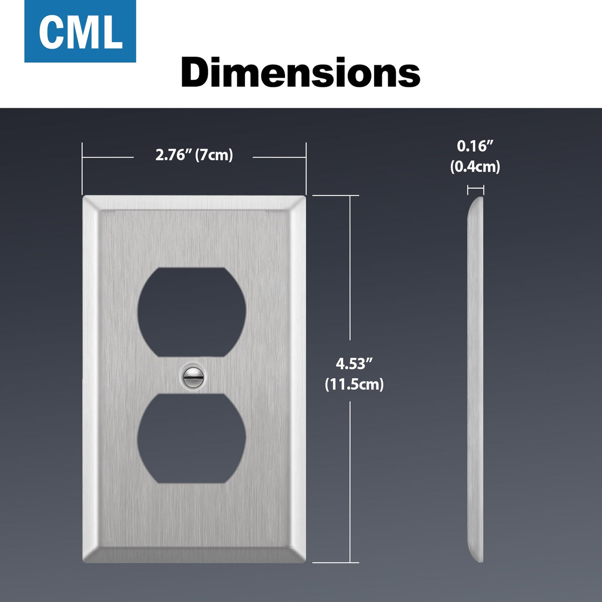 CML Hardware wall plate; versatile design for residential and commercial spaces