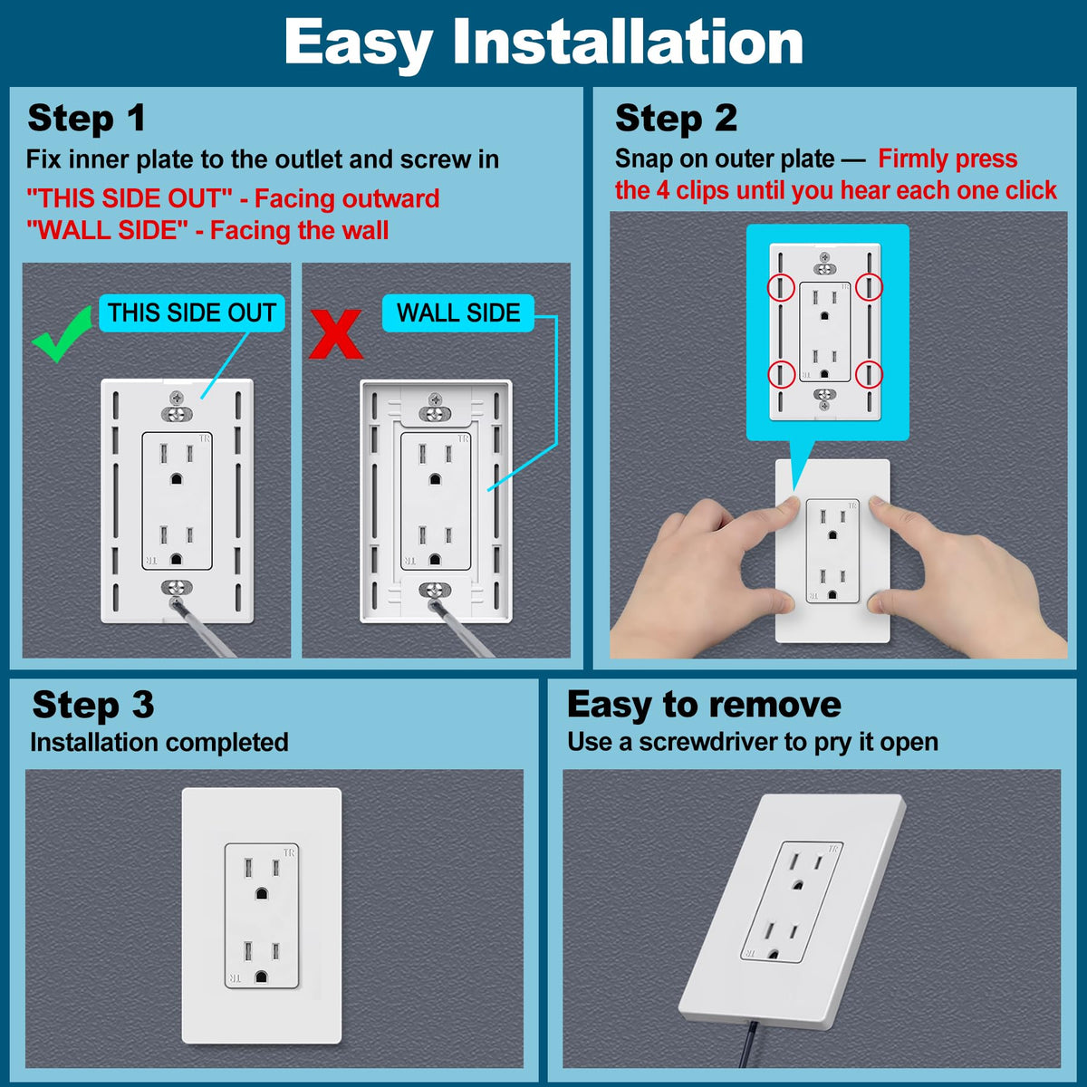 CML wall plate 1-gang size 2.91 x 4.68 inches