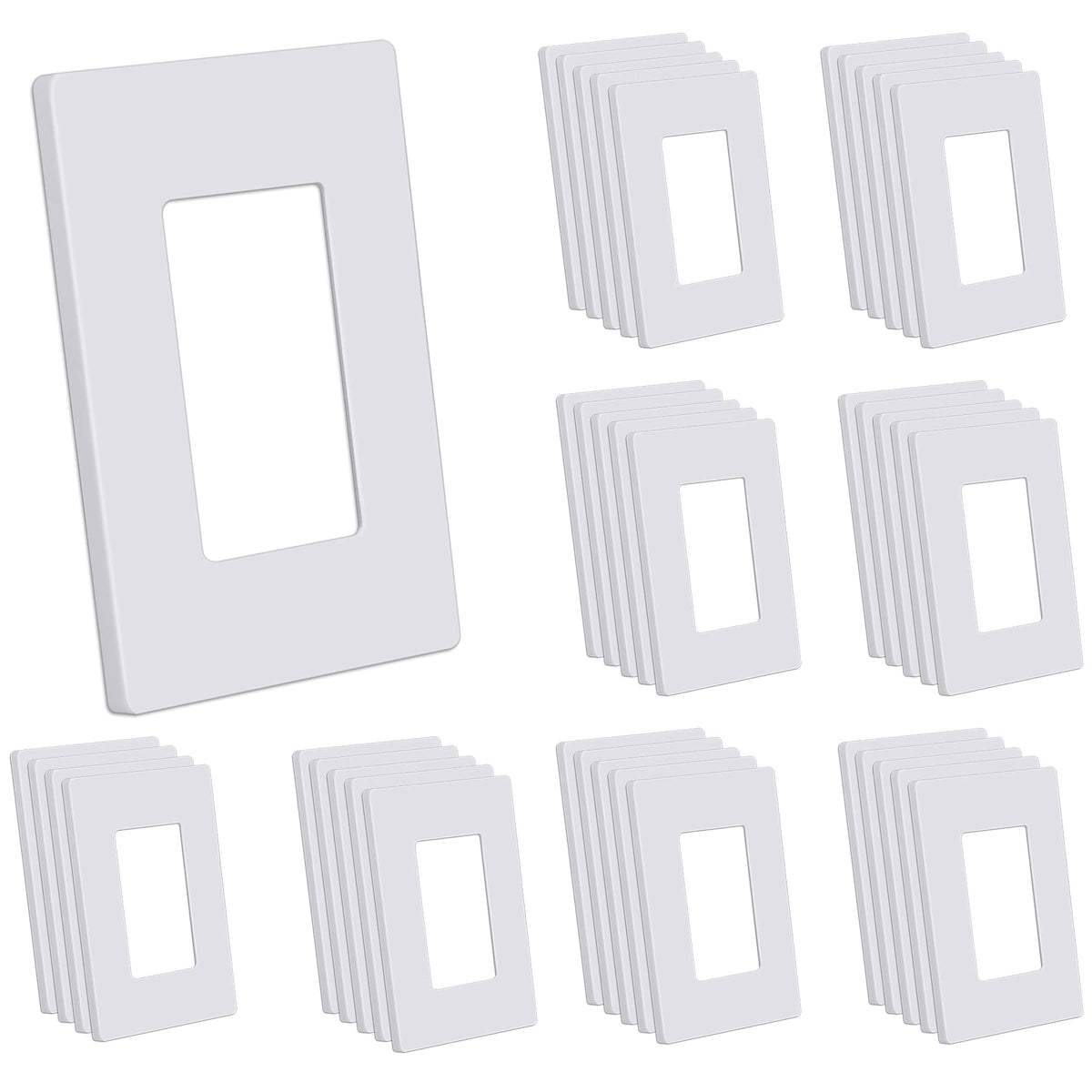 CML screwless wall plate front view with glossy finish for modern interiors