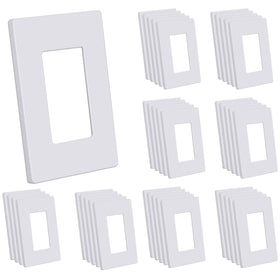 CML screwless wall plate front view with glossy finish for modern interiors