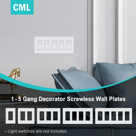 CML white 1-gang wall plate fits standard outlets