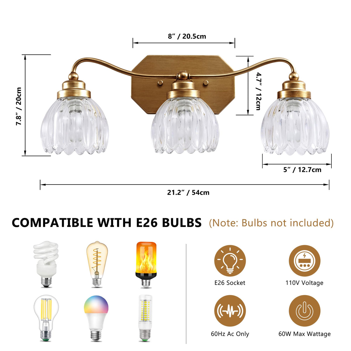 CmnVmn crystal glass shade elevates bathroom decor with luxury glow.