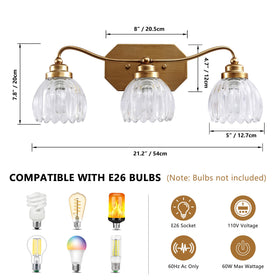 CmnVmn crystal glass shade elevates bathroom decor with luxury glow.