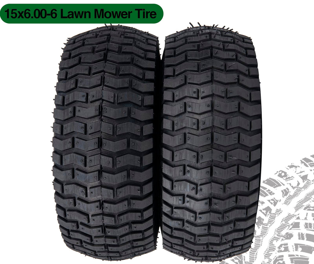 CMOOD two pack tire and wheel set for quick mower upgrades