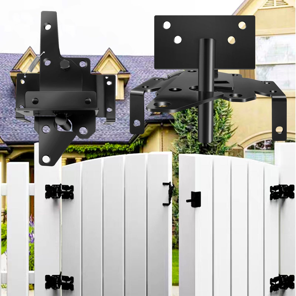 CMOOD garden pool gate closure demonstrates pet safety and pool area boundary.
