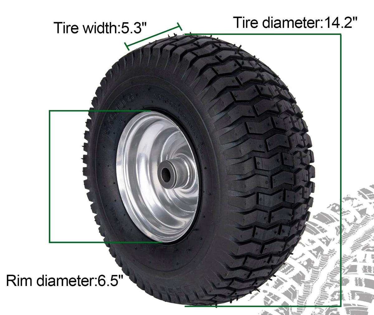 CMOOD lawn mower front tire assembly ready to install