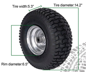 CMOOD lawn mower front tire assembly ready to install