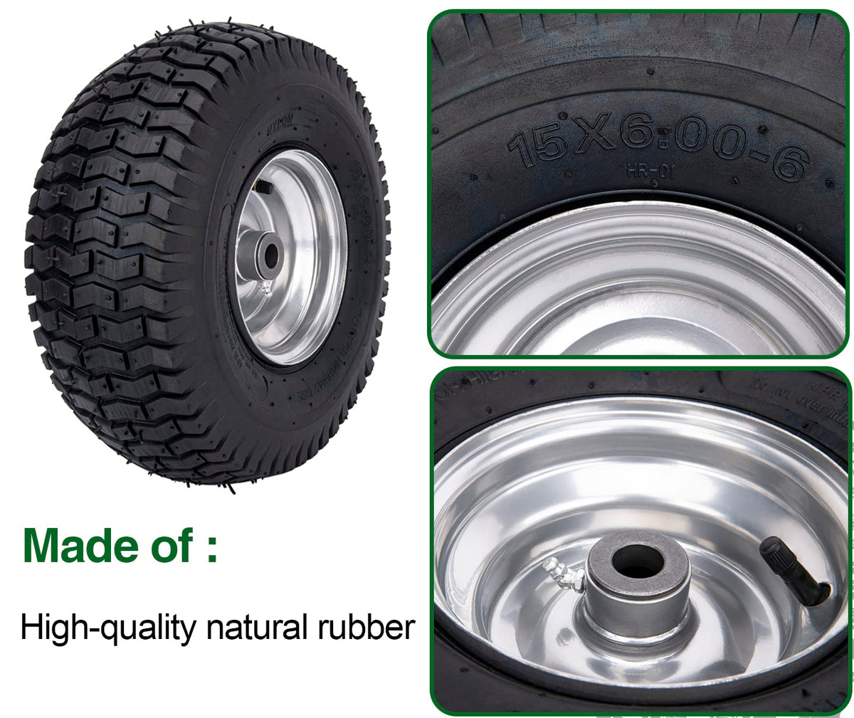 CMOOD multi trace tread improves grip on lawns
