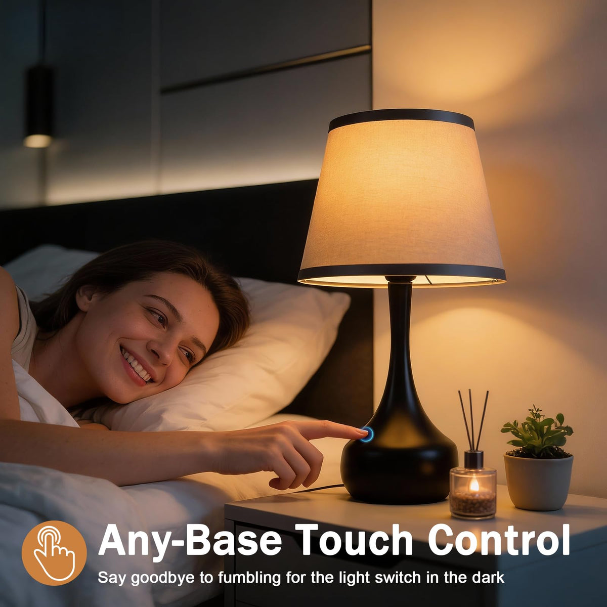 CMQIL 3 way touch control enables easy brightness adjustment at night.