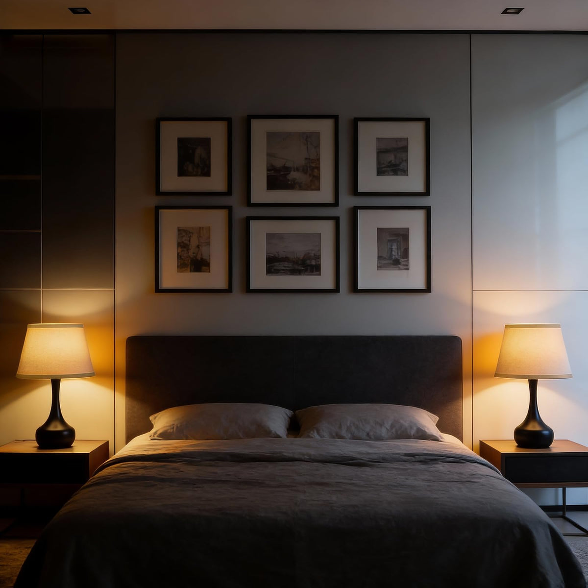 CMQIL bedroom nightstand setup showing compact, stylish lighting.
