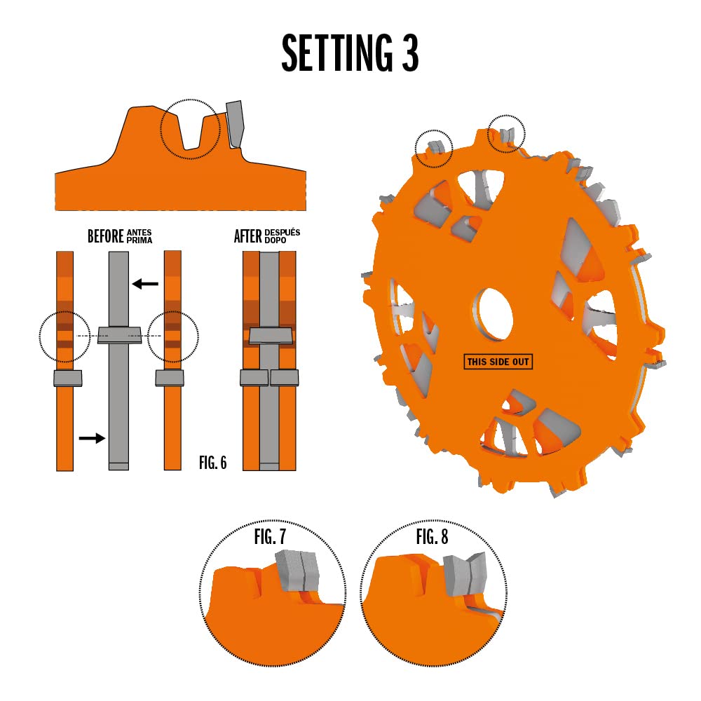 8-inch blade with 5/8-inch bore fits standard routers.