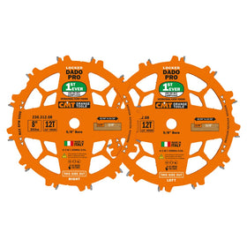 CMT Orange Tools dado blade featuring orange shield coating to reduce heat and gum.