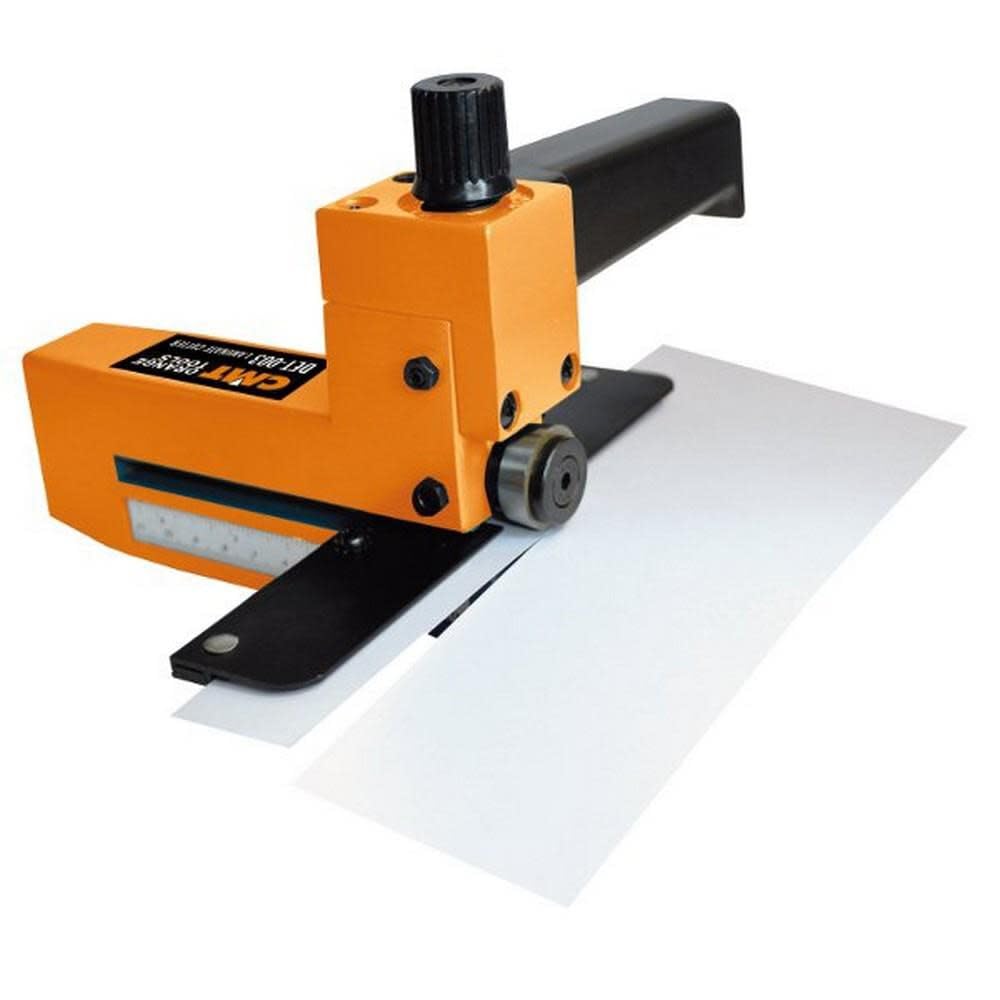 CMT DET-003 dual-roller blade system traces the cut line for accuracy