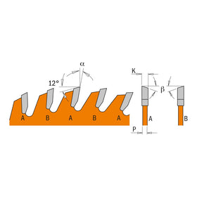 CMT ORANGE TOOLS ITK Plus blade mounted on a miter saw for clean crosscuts