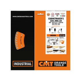CMT Cabinetshop blade with PTFE coating stays cool and resists pitch