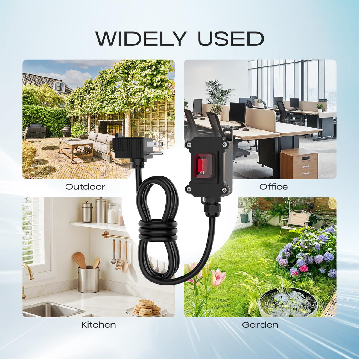 Cnaodun piggyback plug extension for convenient daisy-chaining of devices