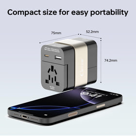 CNCOB included travel case keeps adapters organized on the go