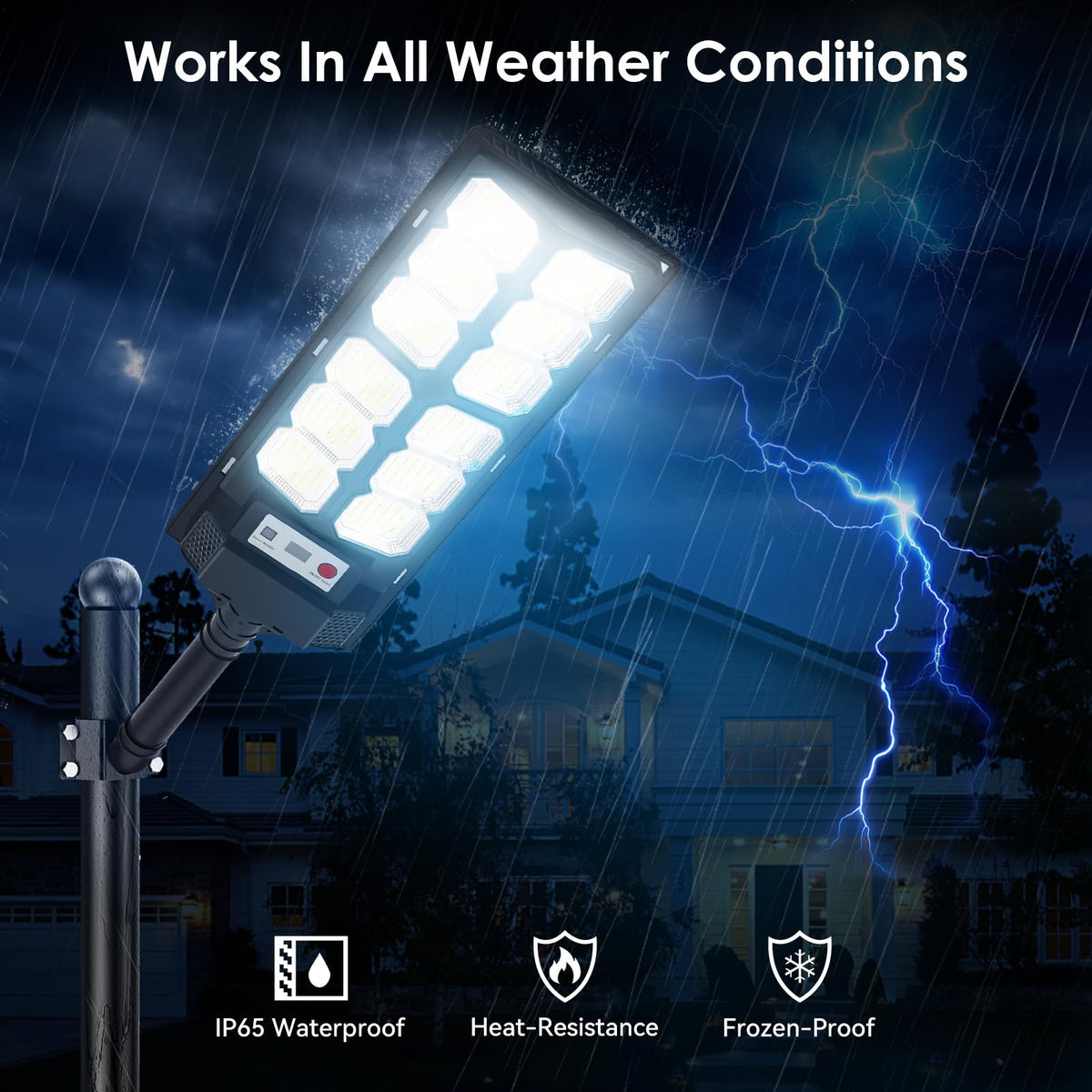 CNOIJUTS motion sensor mode illuminated at night upon movement.