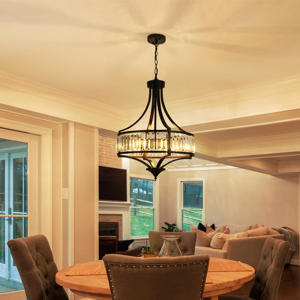 CNRATYE black antique finish chandelier adds timeless style to living spaces