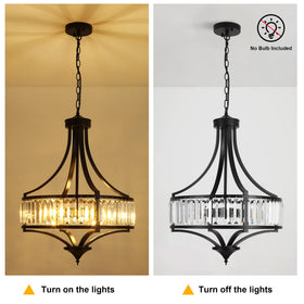 CNRATYE dimmable five-light design supports warm, inviting dinner lighting